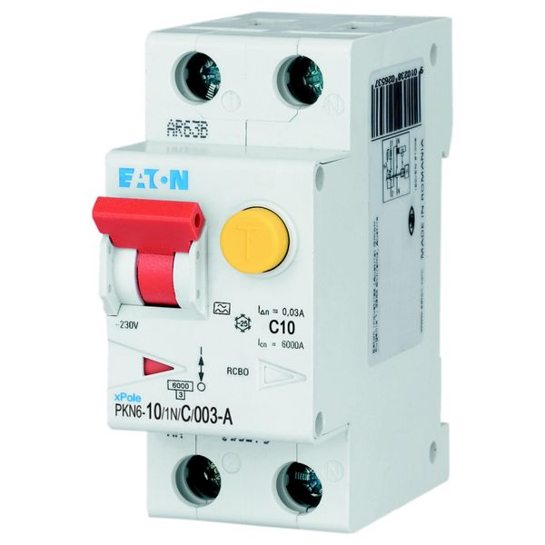 RCD/MCB combination, 10 A, 30 mA, MCB trip characteristic: C, 1p+N, RCD trip characteristic: A image 5