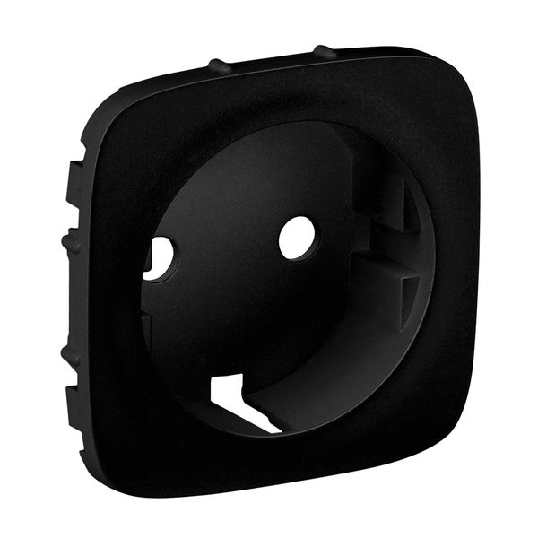 Cover plate Valena Allure - 2P+E socket - German standard - black image 1
