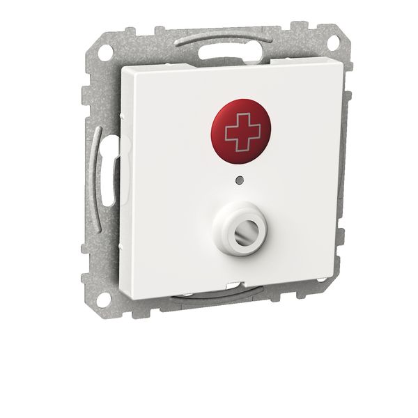 Exxact call push-button with signal outlet white image 3