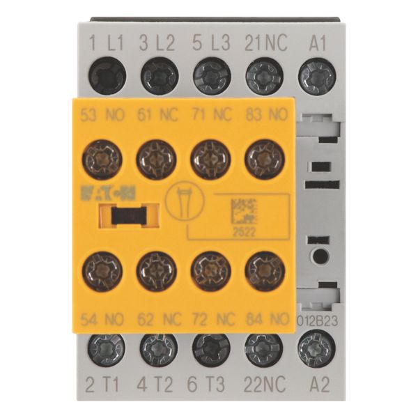 Safety contactor, 380 V 400 V: 5.5 kW, 2 N/O, 3 NC, 230 V 50 Hz, 240 V 60 Hz, AC operation, Screw terminals, with mirror contact. image 5