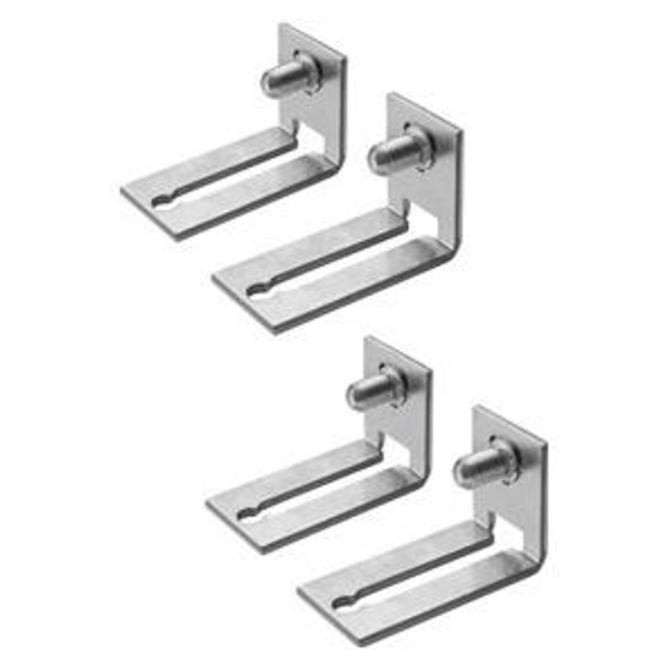 SET OF 4 REVERSIBLE SQUARES FOR FIXING BACK-MOUNTING PLATES OR UPRIGHTS FOR MODULAR EQUIPMENT image 1