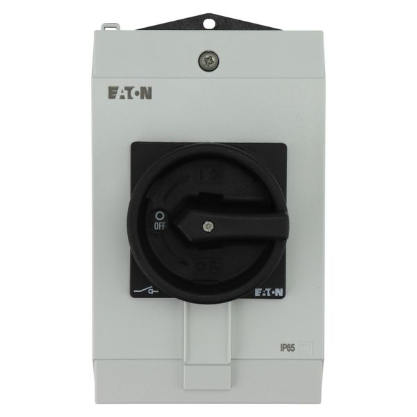 Main switch, P1, 40 A, surface mounting, 3 pole, STOP function, With black rotary handle and locking ring, Lockable in the 0 (Off) position, hard knoc image 13