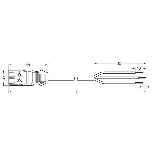 pre-assembled connecting cable B2ca Plug/open-ended black image 4