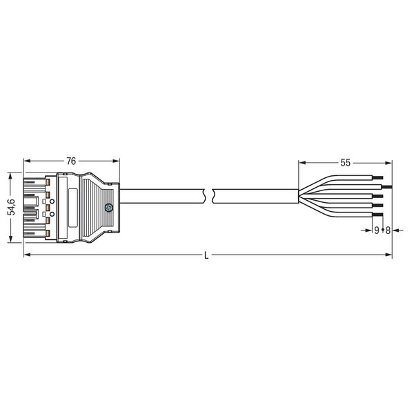 pre-assembled connecting cable Eca Plug/open-ended dark gray image 6