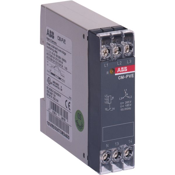 CM-PVE Phase monitoring relay 1n/o, L1,2,3=320-460VAC image 1