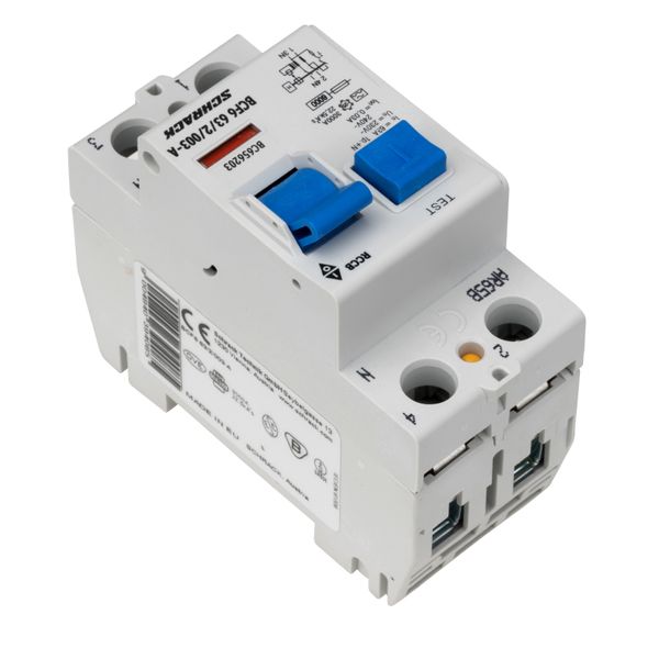 Residual current circuit breaker 63A, 2-p, 30mA,type A,6kA image 8