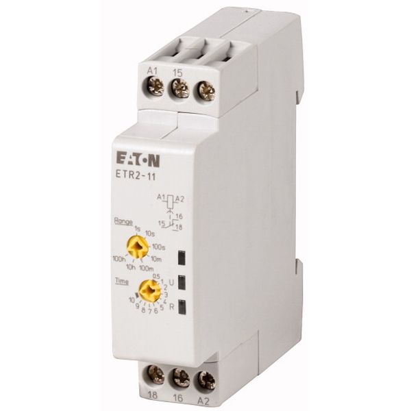 Timing relay, 1W, 0.05s-100h, 24-240VAV 50/60Hz, 24-48VDC, on-delayed image 1