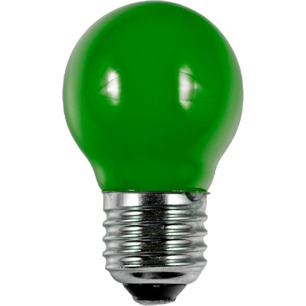 LED E27 Fila Ball G45x75 230V 1W AC Green Non-Dim image 1