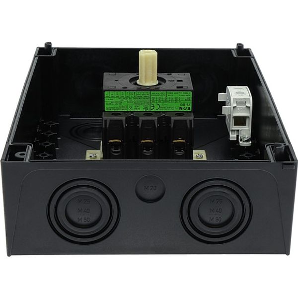 On-Off switch, P3, 100 A, surface mounting, 3 pole, with black thumb grip and front plate image 7