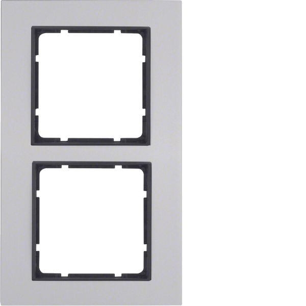 Frame 2gang, B.7, al./ant. matt, al. anodised image 1