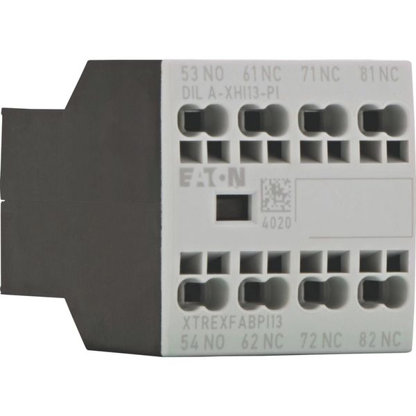Auxiliary contact module, 4 pole, Ith= 16 A, 1 N/O, 3 NC, Front fixing, Push in terminals, DILA, DILM7 - DILM38 image 9