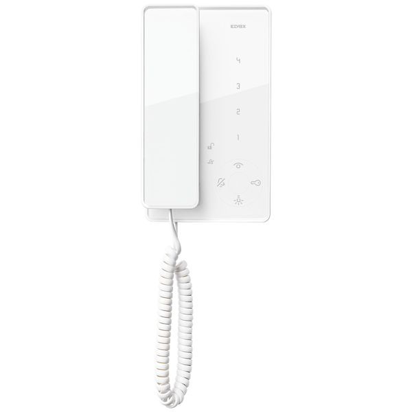 Tab interphone with handset, white image 1