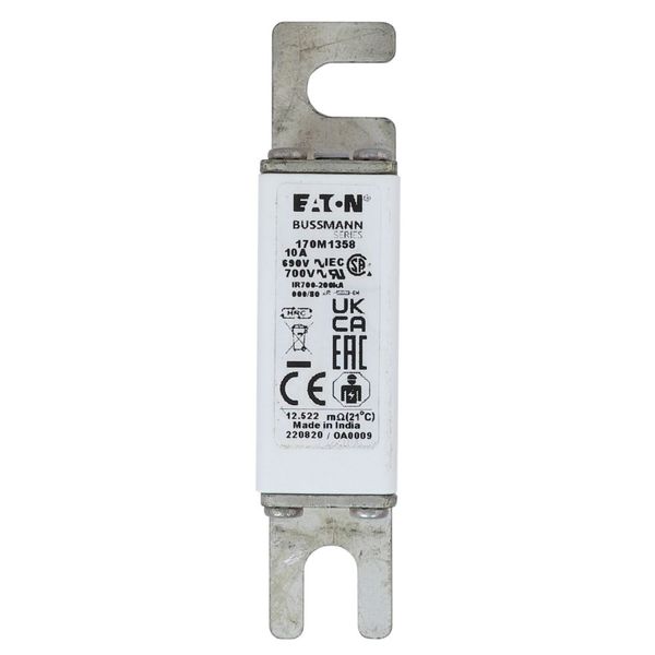 Fuse-link, high speed, 10 A, AC 690 V, DIN 000, 21 x 40 x 100 mm, gR, DIN, IEC, single indicator image 19