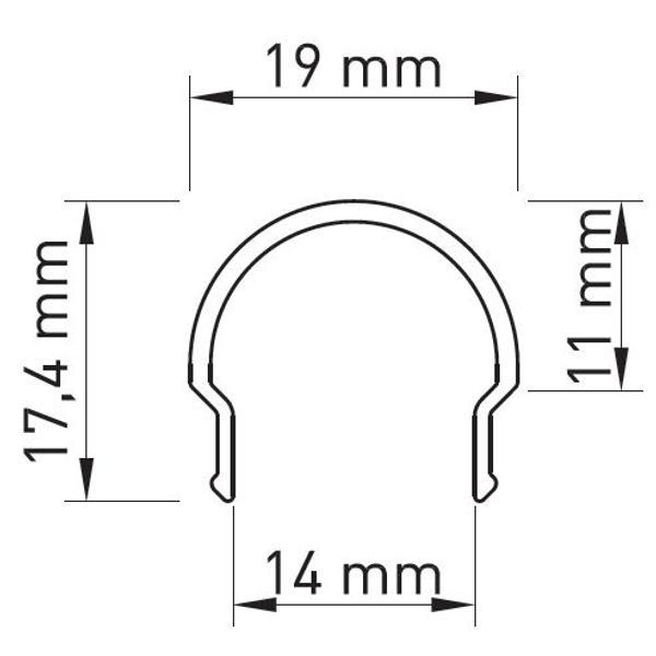 PMMA cover LB round opal L-2000mm W-19mm H-18mm image 2