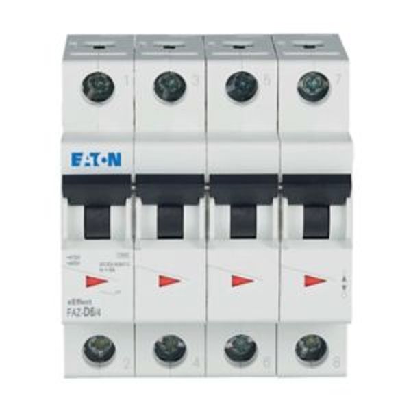 Miniature circuit breaker (MCB), 6 A, 4p, characteristic: D image 13