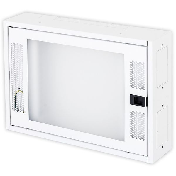 Data Homecabinet, 2-row, 26x TOOLLESS, 3x 230V, WLAN RAL9003 image 1