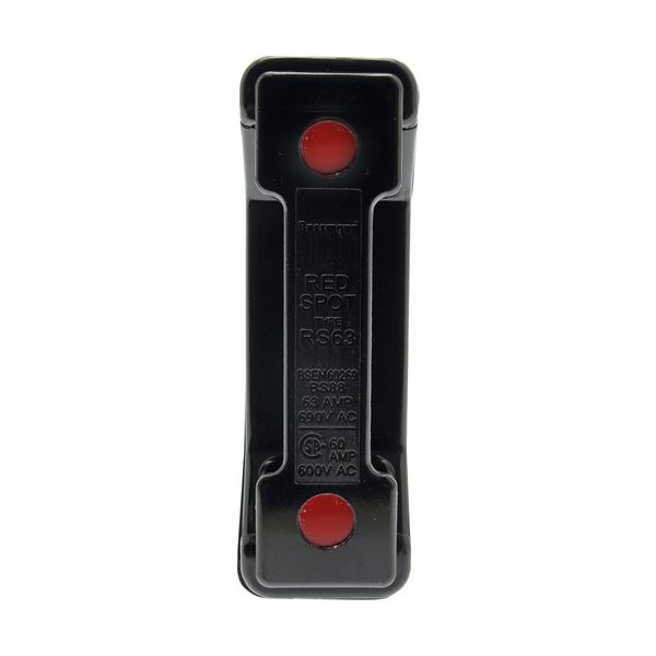 Fuse-holder, LV, 63 A, AC 690 V, BS88/A3, 1P, BS, front connected, back stud connected, black image 21