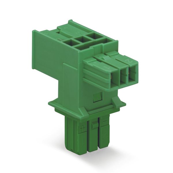 T-distribution connector 2-pole Cod. E green image 1