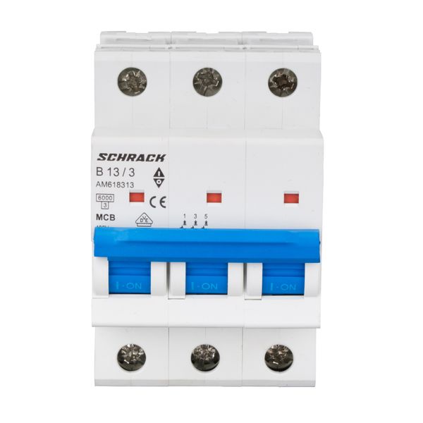 Miniature Circuit Breaker (MCB) AMPARO 6kA, B 13A, 3-pole image 3