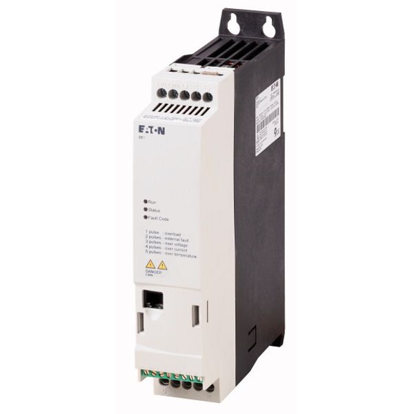 Variable speed starters, Rated operational voltage 400 V AC, 3-phase, Ie 1.3 A, 0.37 kW, 0.5 HP, Radio interference suppression filter image 1