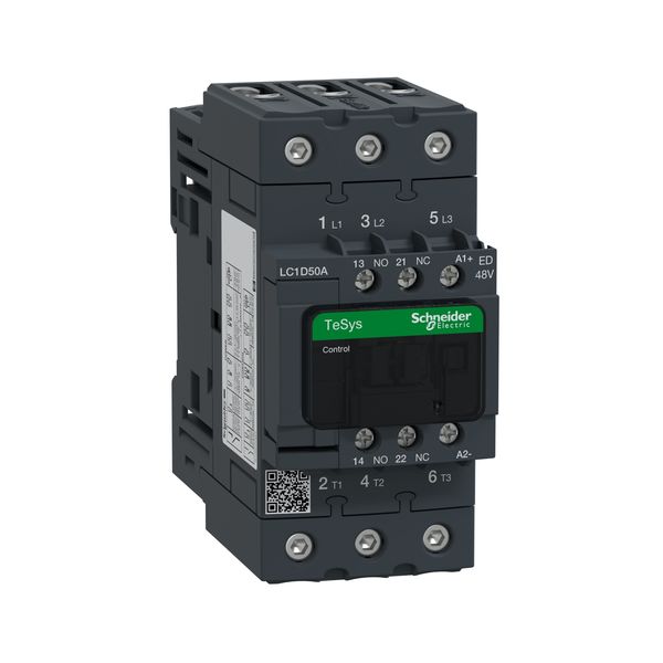 TeSys Deca contactor - 3P(3 NO) - AC-3 - = 440 V 50 A - 48 V DC standard coil image 5