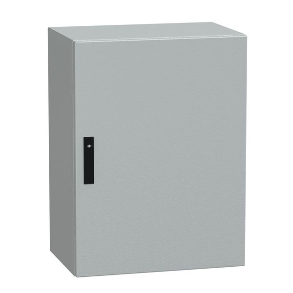 Spacial CRNG plain door w/o mount.plate. H800xW600xD400 IP66 IK10 RAL7035. image 1