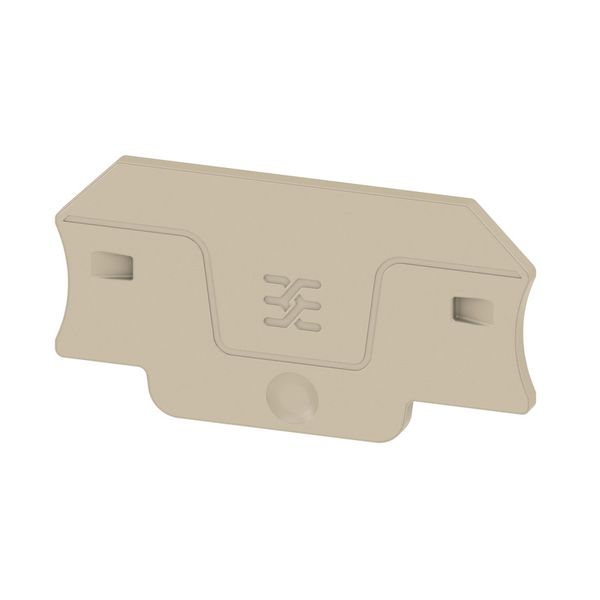 End plate (terminals), 55 mm x 2.1 mm, dark beige image 1