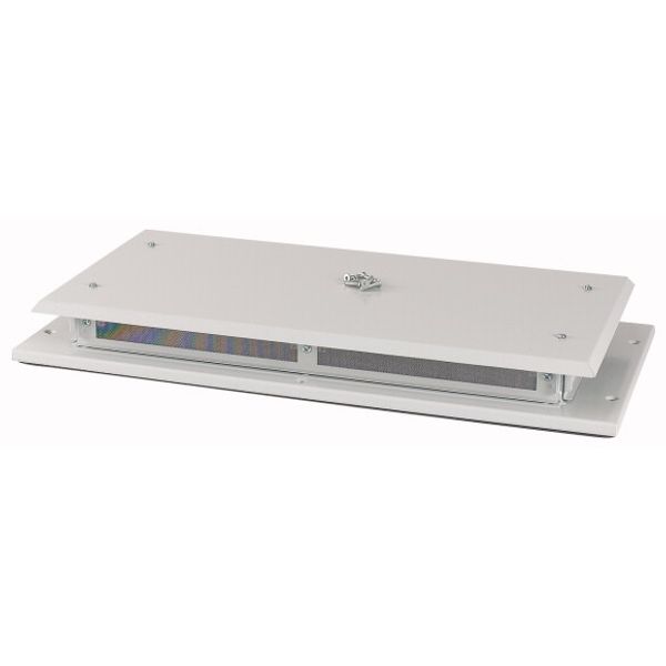 Top plate, ventilated, W=600mm, IP42, grey image 1