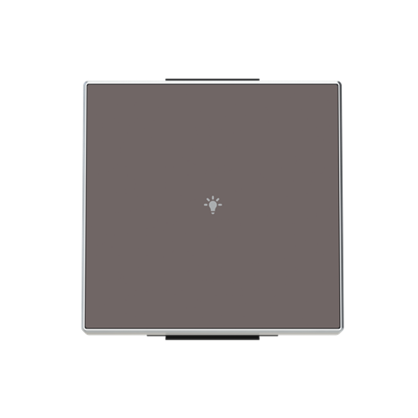 8596.11 TP Rocker light.1 ch. Symbol "light" for Switch/push button, Single push button Brown - Sky Niessen image 1