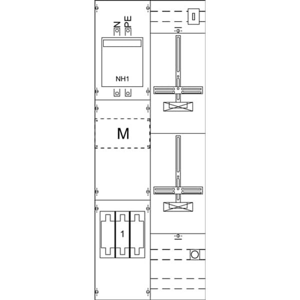 KA4211 Measurement and metering transformer board, Field width: 2, Rows: 0, 1350 mm x 500 mm x 160 mm, IP2XC image 5