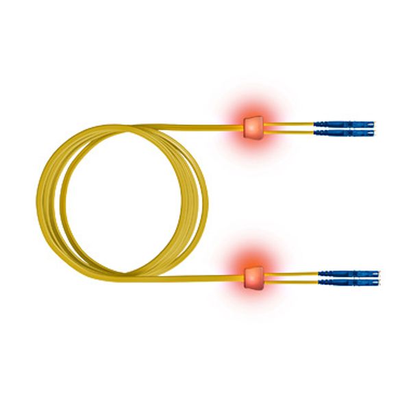 FO LED Patch Cord, Duplex, E2000/E2000, E09/125 OS2, 1m image 1