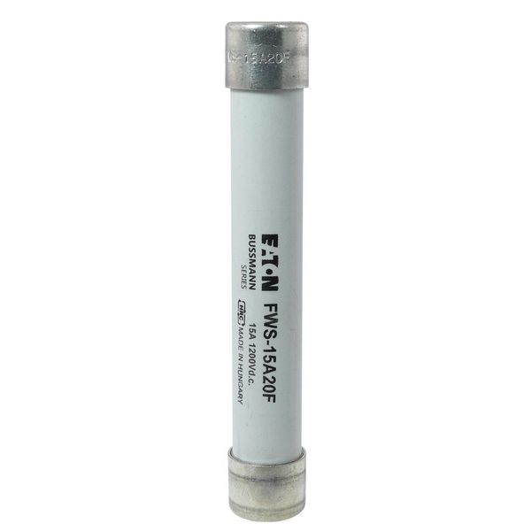 Fuse-link, high speed, 15 A, AC 1400 V, DC 1000 V, 20 x 127 mm, gS, IEC, BS, with indicator image 5