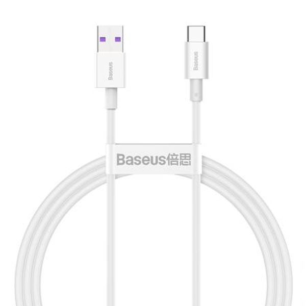 Cable USB A plug - USB C plug 66W 1.0m white Superior series BASEUS image 2