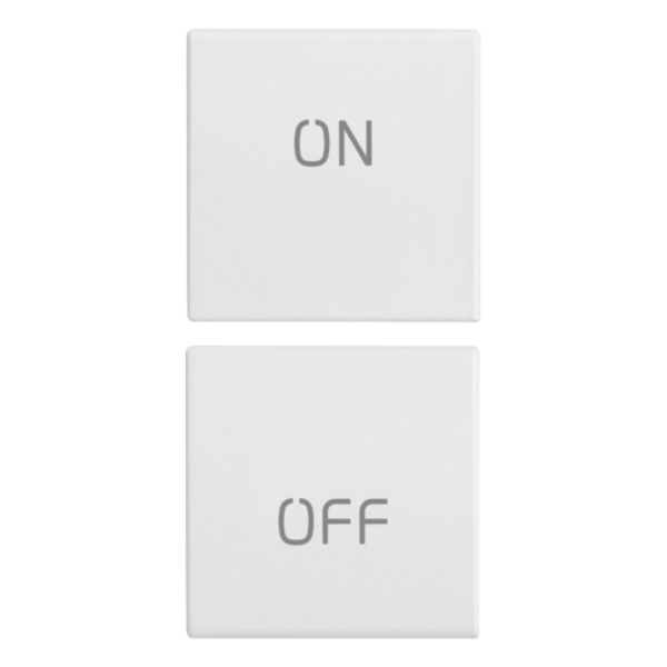 2 half buttons 1M ON/OFF symbol white image 1