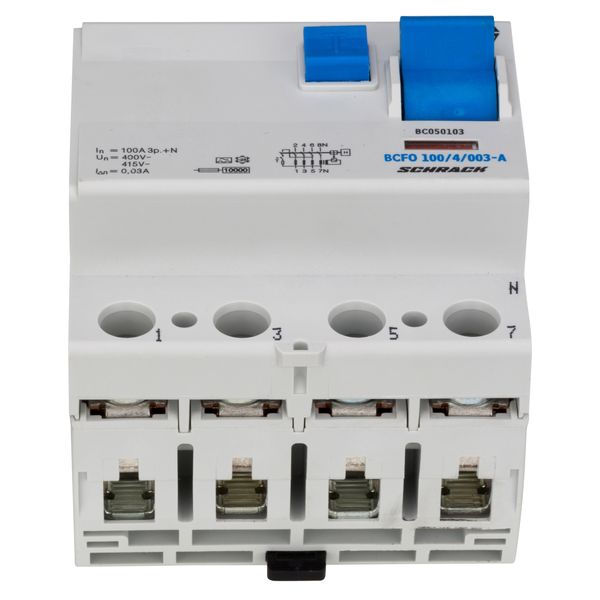 Residual current circuit breaker, 100A, 4-p, 30mA, type A image 8