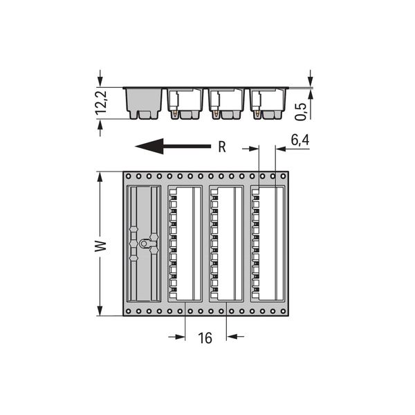 THR male header 1.2 x 1.2 mm solder pin angled black image 4