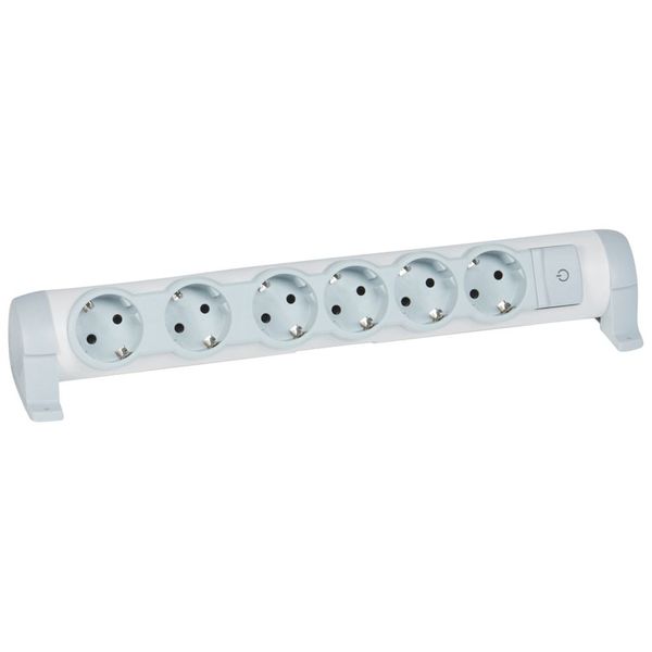 Multi-outlet extension for comfort - 6x2P+E orientable - w/o cord image 2