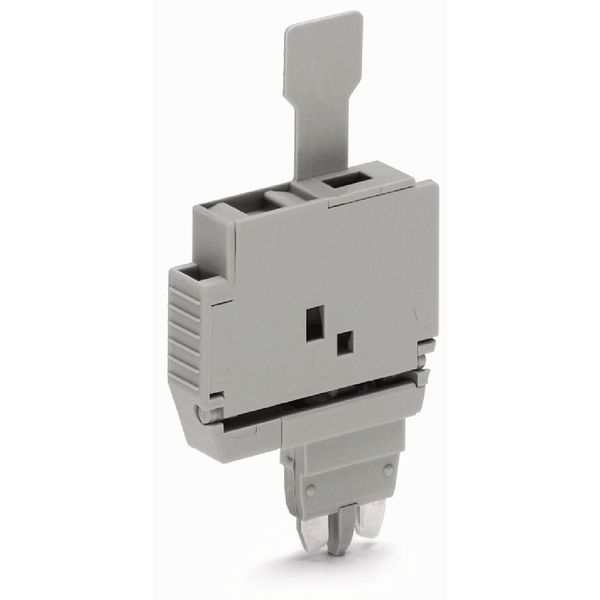Fuse plug with pull-tab for 5 x 20 mm miniature metric fuse gray image 3
