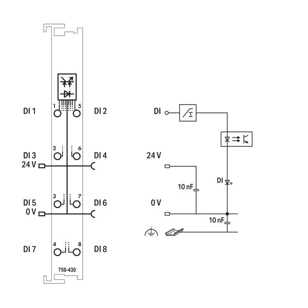 8-channel digital input 24 VDC 3 ms light gray image 5