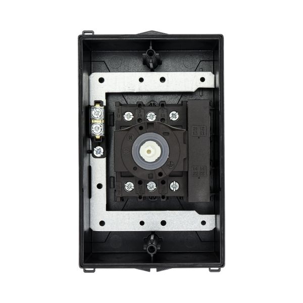 Main switch, P1, 25 A, surface mounting, 3 pole, 1 N/O, 1 N/C, Emergency switching off function, Lockable in the 0 (Off) position, hard knockout versi image 22