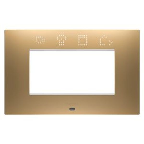 EGO SMART PLATE - IN PAINTED TECHNOPOLYMER - 4 MODULES - GOLD - CHORUSMART image 1