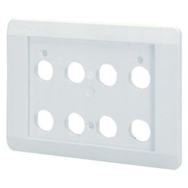 Flush mounting plate, gray, 8 mounting locations image 2