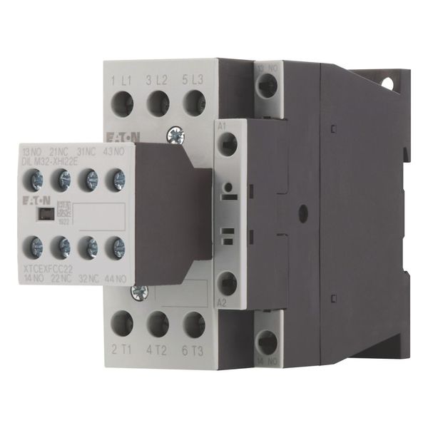 Contactor, 380 V 400 V 15 kW, 2 N/O, 2 NC, RDC 24: 24 - 27 V DC, DC operation, Screw terminals image 4