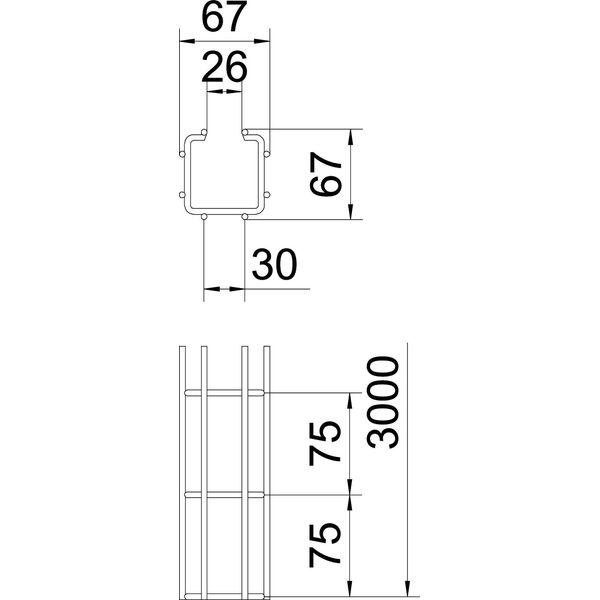 CGR 50 50 FT C-mesh cable tray  50x50x3000 image 2