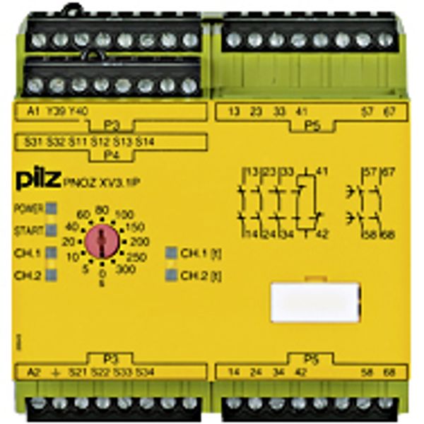 PNOZ XV3.1P 300/24-240VACDC 3no 1nc 2no image 1