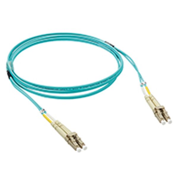 Patch cord fiber optic OM3 multimode (50/125µm) LC/LC duplex 1 meter image 2