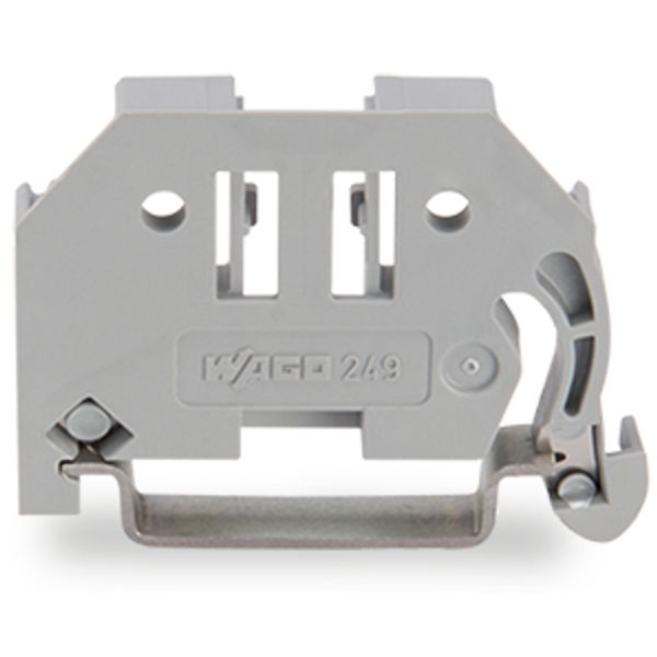 Screwless end stop 6 mm wide for DIN-rail 35 x 15 and 35 x 7.5 gray image 4