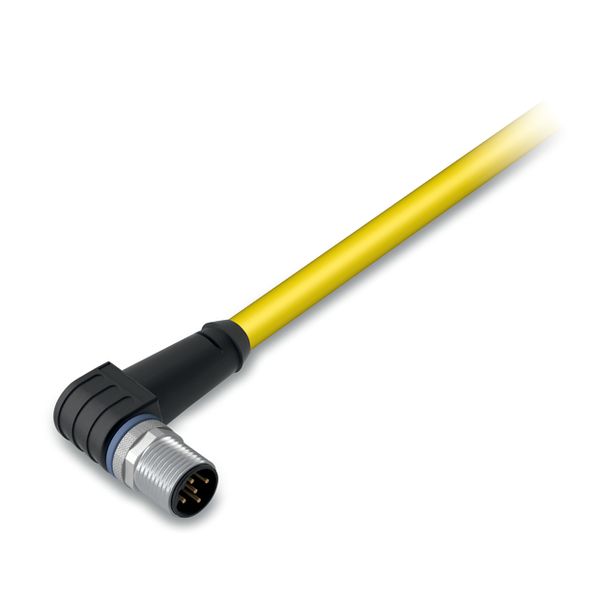System bus cable M12B plug angled 5-pole yellow image 3