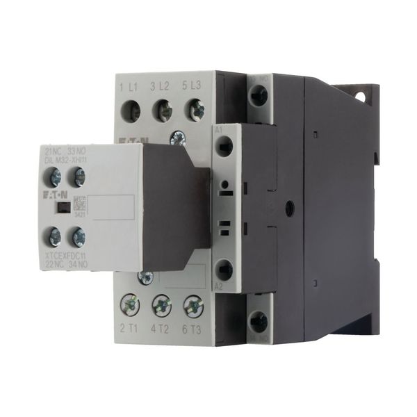 Contactor, 380 V 400 V 7.5 kW, 2 N/O, 1 NC, RDC 24: 24 - 27 V DC, DC operation, Screw terminals image 8