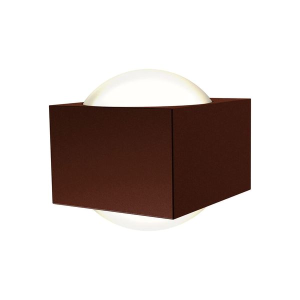 Misano Square IP65 Bi-Directional Wall Light Cool White Rust image 1